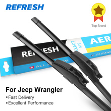 REFRESH Wiper Blades for Jeep Wrangler JK Fit Hook Arms 2007 2008 2009 2010 2011 2012 2013 2014 2015 2024 - buy cheap