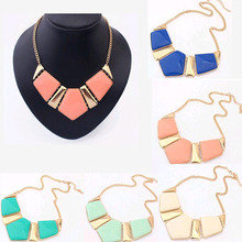 New Candy Color Collar Necklaces Pendants Fashion Statement Metal Choker Necklace For Women 2016 Vintage Jewelry Accessories 2024 - buy cheap