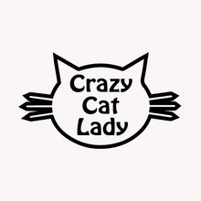 15 см * 8,5 см забавной кошачьей мордочкой Crazy котика для девочек виниловые наклейки окна аксессуары C5-0561 2024 - купить недорого