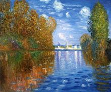 Otoño at Argenteuil de Claude Monet, pintura de pared de paisaje, impresionista, óleo sobre lienzo, imágenes artísticas, pintado a mano 2024 - compra barato