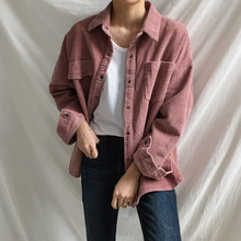 Corduroy Outerwear Coats Jackets Women 2021 Fashion Long Sleeve Windbreaker Coats And Jackets Women Casual Pocket Jacket Female 2024 - buy cheap