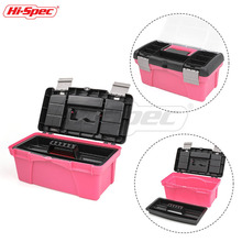 Hi-Spec 10 12,5 дюймов портативный ящик для инструментов пластиковый ящик для хранения розовый женский внутренний слой набор инструментов для компонентов инструментов предметы первой необходимости 2024 - купить недорого