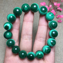 Genuine natural verde malaquita chrysocolla estiramento pedras preciosas contas redondas 12mm mulher pulseira aaaaaa 2024 - compre barato
