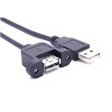 Удлинительный кабель USB 2,0 A папа-мама, USB 2,0 A панельное крепление к USB A папа, угловой штекер, удлинительный кабель 0,3 м/0,5 м/1 м/1,5 м 2024 - купить недорого
