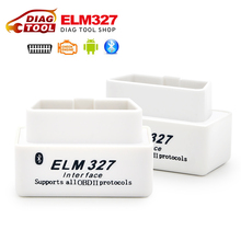 [2pcs/lot]2016 New arrival SUPER MINI ELM327 Bluetooth OBD2 V2.1 White Smart Car Diagnostic Interface ELM 327 Wireless Scan Tool 2024 - buy cheap