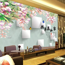 Decorative wallpaper Fantasy flowers TV background wall decoration painting mural 2024 - buy cheap