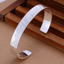 New Fashion Silver Color Trendy Jewelry Cuff Bangle Bracelet For Women Romantic Engagement Party Gifts Accessories 2024 - buy cheap