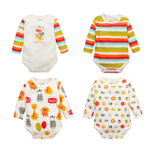 Y17 Одежда для новорожденных, хлопковая треугольная одежда для малышей, милая одежда для малышей из чистого хлопка, мультяшная одежда с длинными рукавами 2024 - купить недорого