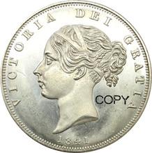 Great Britain 1/2 Crown Victoria young head 1841 Cupronickel Plated Silver Copy Coin 2024 - buy cheap