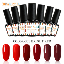 RBAN NAIL Nail Color Gel Bright Red 7ML UV LED Gel Varnish Nail Polish Manicure Gellak Semi Permanent Hybrid Nails Art Soak Off 2024 - buy cheap