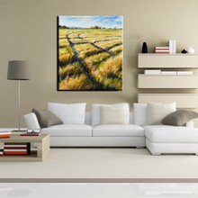 Handpainted Unique Fall Landscape High Quality Beautiful Field Painting On Canvas For Bedroom Wall Decor Wholesale Price 2024 - buy cheap