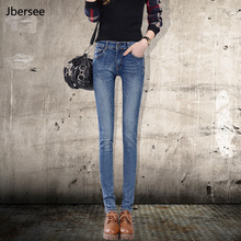 Весна-Осень 2018, женские джинсы, длинные брюки, узкие эластичные джинсы, модные женские джинсовые брюки-карандаш со средней талией YZ2085 2024 - купить недорого