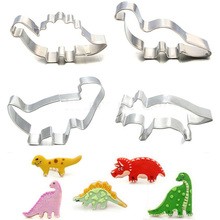4Pcs/Set Cake Cookie Biscuit Cutter Decorating Mould Stainless Steel Dinosaur Animal Fondant Pastry Baking Tools Mode 2024 - buy cheap