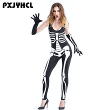 Halloween Women Skeleton Cosplay Costume Adult Skull Costume Carnival Party Female Fancy Scary Sets Stage Dance Horror Jumpsuits 2024 - buy cheap