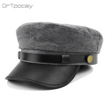 New Military Hat Caps Winter Hats For Women Men Vintage Flat Top Militar Hat Black Beret Army Cap Bone Female Male Black Gorras 2024 - buy cheap