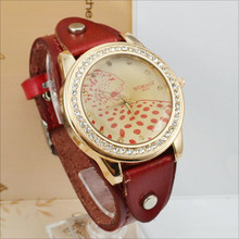 Womage Women Watches Fashion Vintage Women Watches Rhinestone Leopard Pattern Watches Leather Women's Watches Quartz Reloj Mujer 2024 - buy cheap