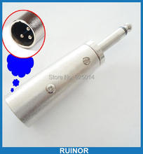 1PCS Metal 6.35mm 1/4" Male Mono Plug to 3 Pin XLR Male Jack Adapters 2024 - buy cheap