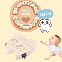 Collecting Creative Gift Wood Baby Girl Boy Tooth Organizer Boxes Save Deciduous Teeth Storage Keepsakes Announcements 2024 - buy cheap