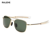 Fashion Men Women Brand Pilot American Army Military Polarized Sunglasses Designer Classic Retro Gold Green Sun Glasses UV400 2024 - buy cheap