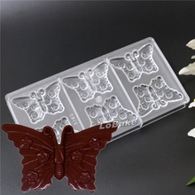 New Arrivals 6 cavities butterfly shape chocolate by PC Polycarbonate sugarcraft fondant baking mold for DIY bakery accessories 2024 - buy cheap