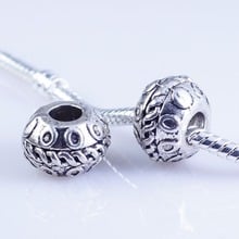 20pcs Tibetan Silver Metal DIY beads big hole round  beads fit for  style European Bracelets 2024 - buy cheap