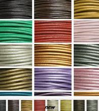 2mm mixed color Free shipping Jewelry DIY 100 Meters Black real Round Genuine Leather cords Necklace Bracele Cord string Rope 2024 - buy cheap