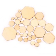 50pcs Hexagon Shape Wood Slices For Craft Scrapbooking Home Decor Accessories Natural Wooden Ornaments 10/20/30/40/50mm M2132 2024 - buy cheap