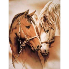 5D DIY Diamond Painting Horse couple Diamond Embroidery Full Cross Stitch Needlework Rhinestone Mosaic Home Decor Handmade Gift 2024 - buy cheap