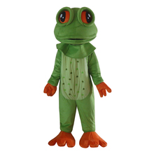 New Adult Size Big Eyes Frog Mascot Costume with Fancy Party Dress Halloween Costume for Halloween Party Event 2024 - buy cheap