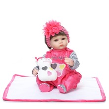 42cm lovely baby reborn doll toy silicone girl doll reborn best birthday gift for kid child brinquedos boneca 2024 - buy cheap