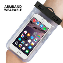 Повязка для плавания универсальный смартфон водонепроницаемая сумка для iPhone samsung 4-6 дюймов гладкий сенсорный для мобильного телефона, наручный чехол 2024 - купить недорого