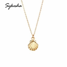  New Romantic Fairy Tale Cute Shell Pendant Necklace Alloy Charm Chain Necklace Mermaid Delicate Clavicle Good Luck Jewelry 2024 - buy cheap