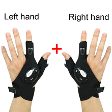 1 пара, водонепроницаемые перчатки без пальцев со светодиодной подсветкой 2024 - купить недорого