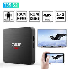 T95 S2 Smart TV Box Android 7.1 2GB 16GB Amlogic S905W Quad Core 2.4GHz WiFi Set top box 1GB 8GB media player x96mini tv android 2024 - buy cheap