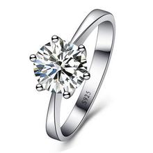 Кольцо шестикулачковый циркониевые свадебные кольца для мужчин и женщин с серебряным покрытием цвет кольца Анель Anillos ювелирные Aneis Bague подарок 2024 - купить недорого