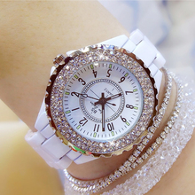 2019 New Luxury Dress Women Watches White Ceramic Diamond Rhinestone Wristwatches Crystal Starlight Gift Watch Relogio Feminino 2024 - buy cheap