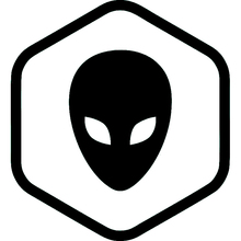 11.8cm*12.9cm Cartoon Outline Alien Hexagon Vinyl Decal Car Window Stickers Black/Silver S6-3385 2024 - buy cheap