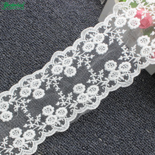 YACKALASI 10 Yds Cotton Embroidery Lace Scalloped Lace Applique DIY Garment Accessories Sewing Apparel Trims 11cm 2024 - buy cheap