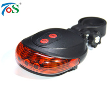 Novo 5 led 2 laser 7 modo de flash bicicleta luz traseira acessórios da bicicleta laser volta cauda lâmpada para ciclismo 2 cor azul vermelho 2024 - compre barato