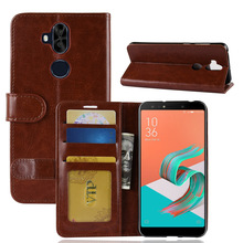 ZC600KL Case for ASUS ZenFone 5Q ZC600KL Cases Wallet Card Stent Book Style Flip Leather Covers Protect Cover black 600 ASUS600 2024 - buy cheap