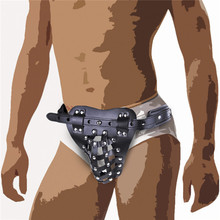 Gay Men Underwear Jockstrap PU Leather Mens Thongs G Strings Hoop Hollow Sexy Underwear Men String Mens Chastity Underpants 2024 - buy cheap