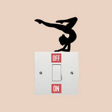 Girl Sport Gymnasts Vinyl Decor Light Switch Stickers Fashion Wall Decals 5WS1278 2024 - buy cheap
