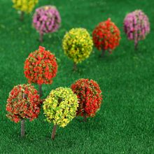 30 Pcs/Lot Model Tree Mixed Ball-shaped Flower Trees Model Train Layout Garden Scenery landscape Trees Diorama Miniature toys 2024 - buy cheap