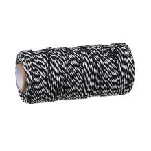 Cotton Jewelry Sewing Thread Cord Black & White Stripe 1.5mm,1 Roll(approx 100M) new 2024 - buy cheap