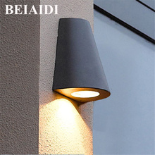 BEIAIDI Nordic Outdoor LED Wall Lamp Surface Mounted Garden Porch Wall Light Waterproof Villa Hotel Exterior Building Sconces 2024 - buy cheap
