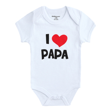 Newborn Baby Clothes I love Papa Short Sleeve Cotton baby Rompers Girls Boys Clothes roupas de bebe infantil costumes 2024 - buy cheap