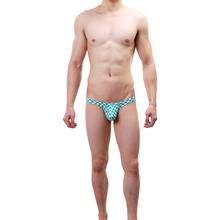 Men Briefs Shorts Sexy Gay Underwear Slim Ice Silk Panties Man Plaid Breathable U Convex Pouch Underpants Cueca masculina ropa 2024 - buy cheap