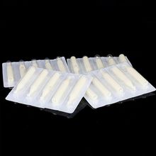 Tattoo Tips Tattoo Kits 50pcs Sterile White Disposable Tattoo Needles Round / Flat Tips Tattoo Tip For Tattoo Free Shipping 2024 - buy cheap