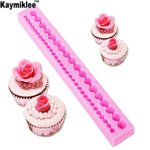 M320 Pearl Jewelry Cake Border Silicone Molds Cupcake Fondant Cake Decorating Tools Gum Paste Chocolate Clay Candy Moulds 2024 - buy cheap