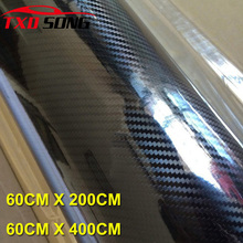 60cm*200cm/Roll Super quality Ultra Gloss 5D Carbon Fiber Vinyl Wrap 4D Texture Super Glossy 5D Carbon Film 2024 - buy cheap